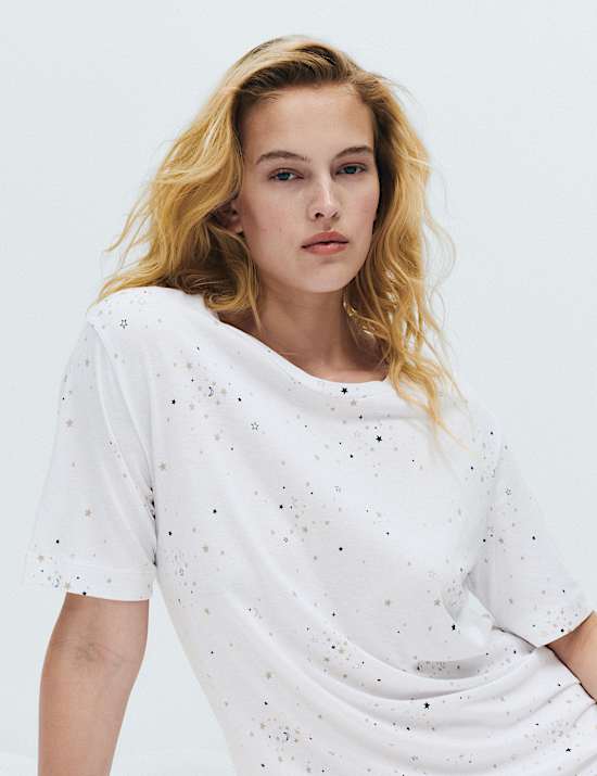 Cotton Modal Striped Nightdress