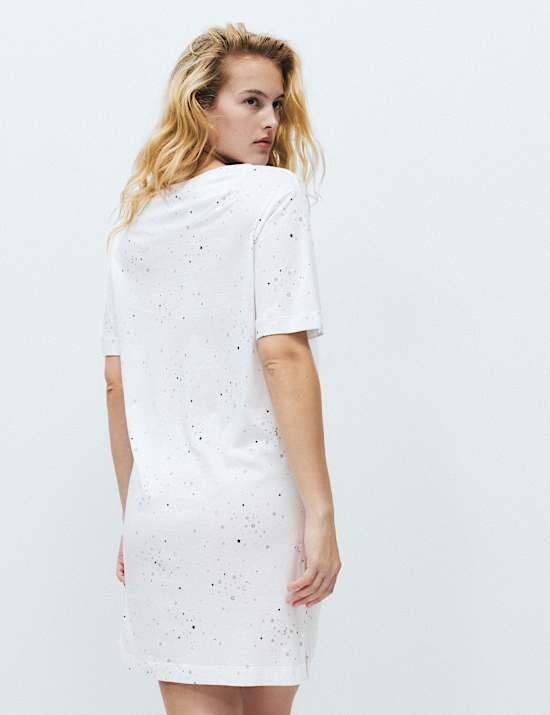 Cotton Modal Striped Nightdress