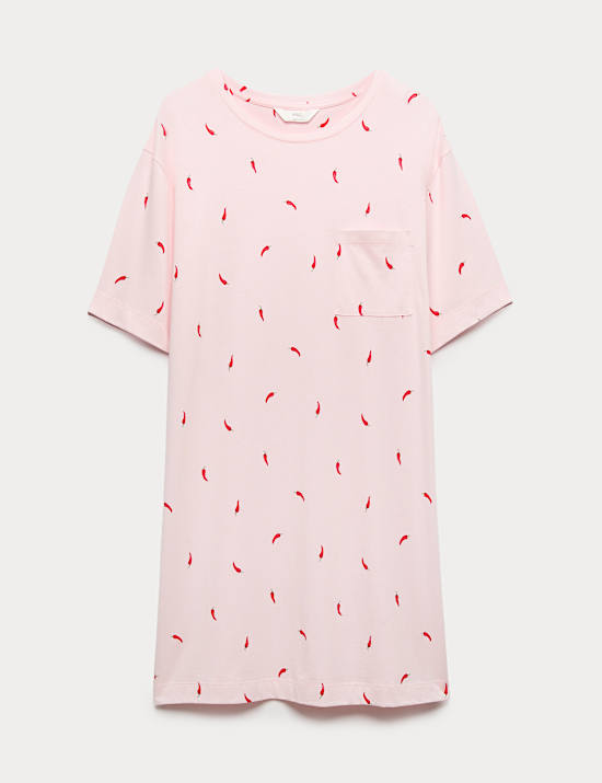 Cotton Modal Printed Minishirt