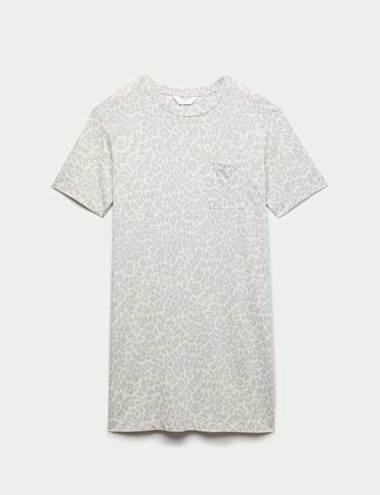 Minicamisa estampada de modal de algod&oacute;n