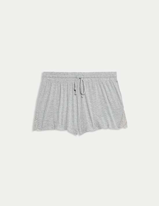 Lace Detail Pyjama Shorts