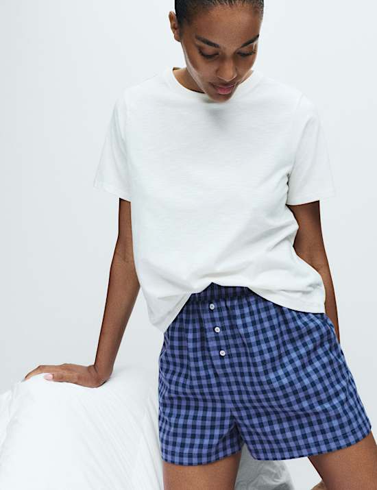 2pk Pure Cotton Printed Pyjama Shorts