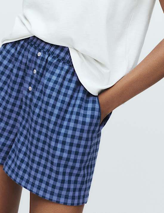 2pk Pure Cotton Printed Pyjama Shorts