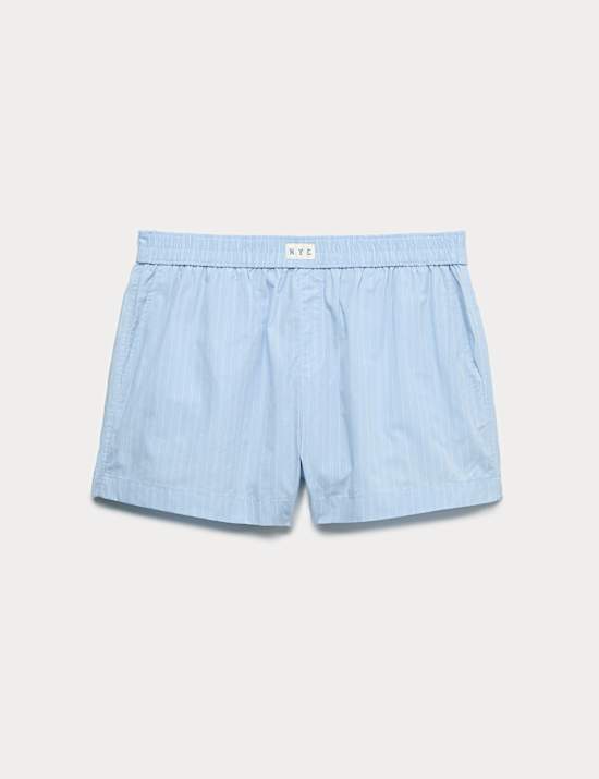 Pantalón corto de pijama a rayas 100% algodón