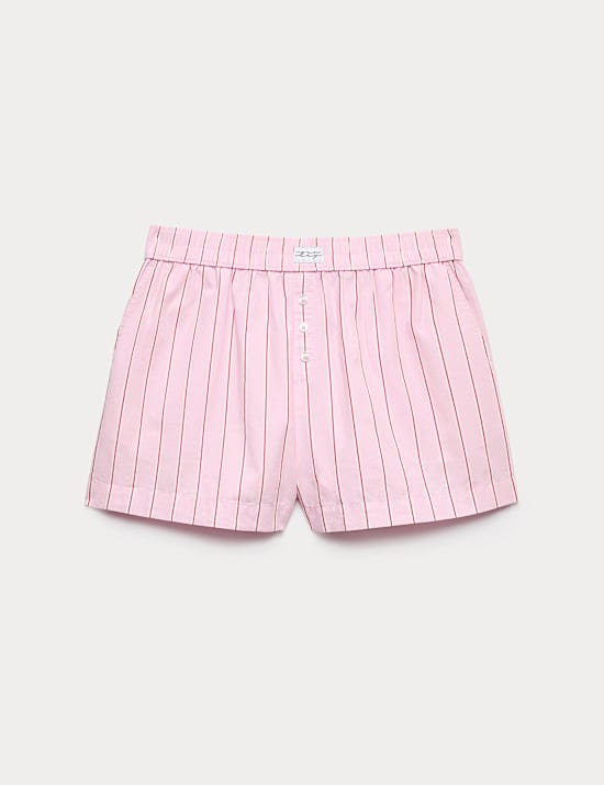 Pure Cotton Striped Pyjama Shorts