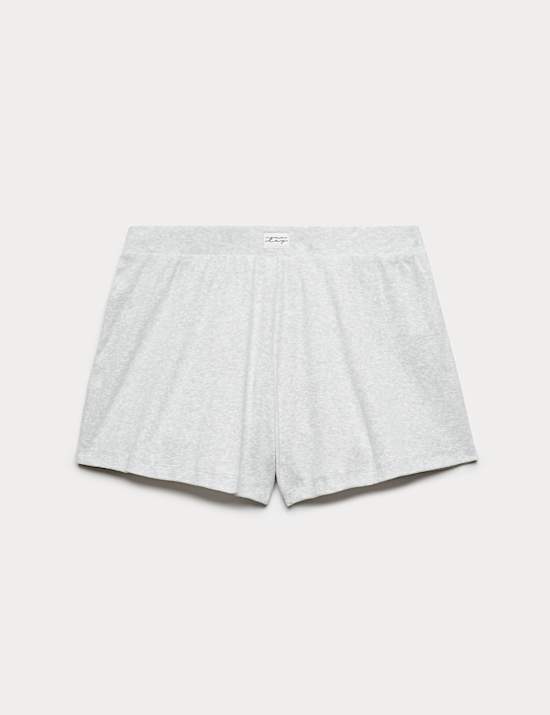 Cotton Rich Ribbed Pyjama Shorts