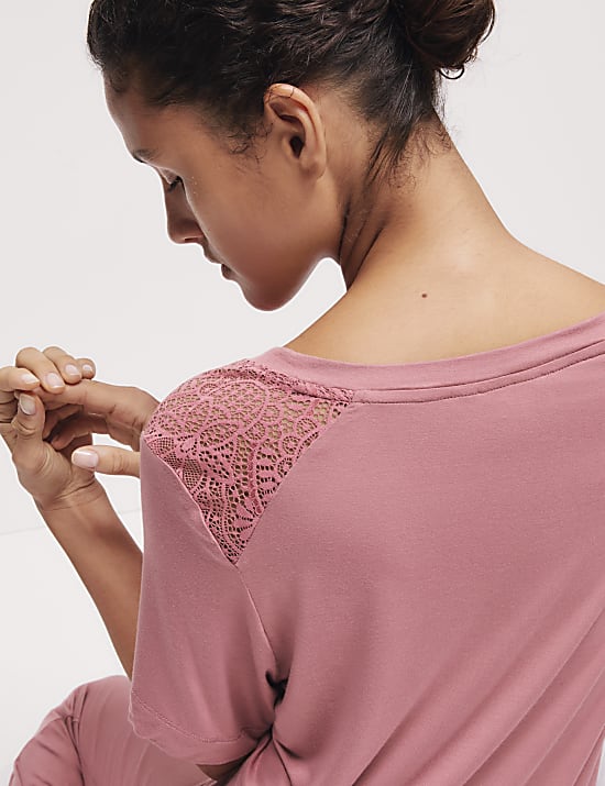 Body Soft&trade; Lace Detail Pyjama Top