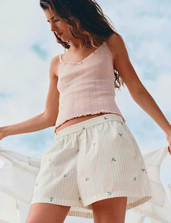 Pure Cotton Radish Printed Pyjama Shorts