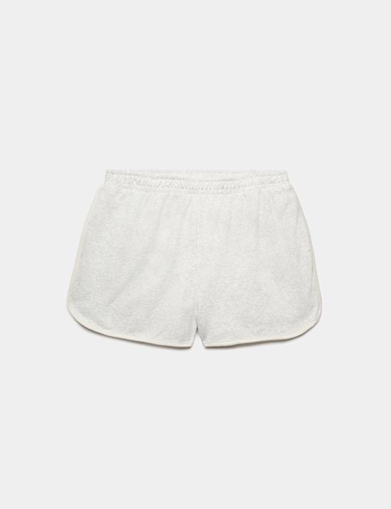 Loungeshort van katoenrijke sweatstof