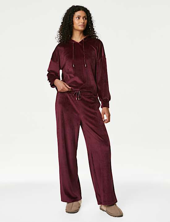 Flexifit™ Velour Ribbed Lounge Hoodie