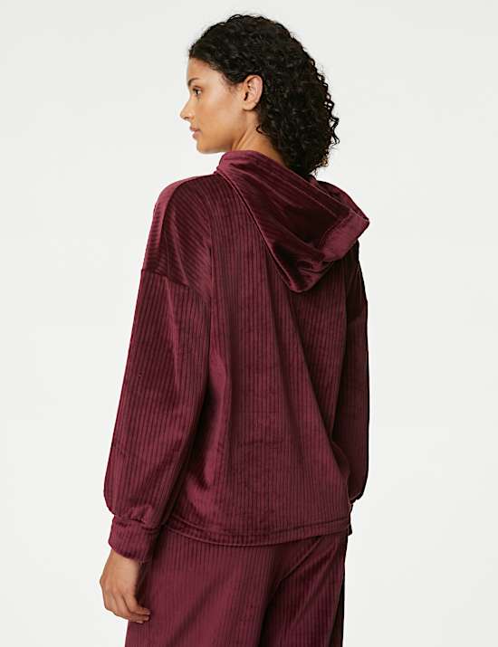 Flexifit™ Velour Ribbed Lounge Hoodie