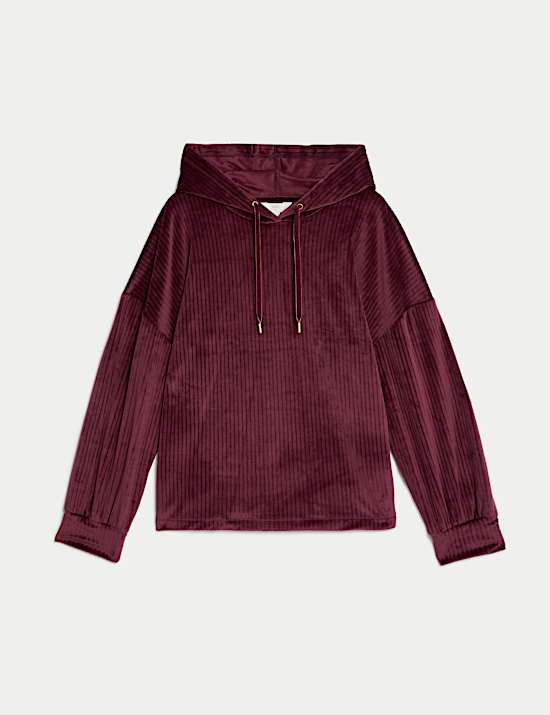 Flexifit™ Velour Ribbed Lounge Hoodie