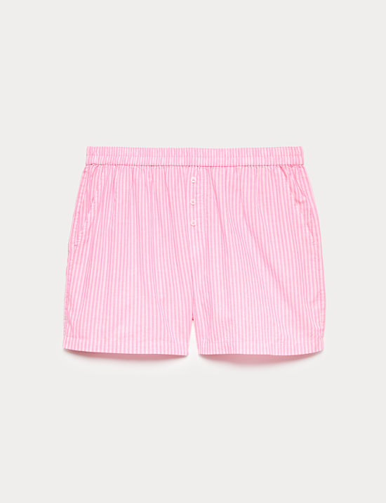 Pure Cotton Striped Pyjama Shorts