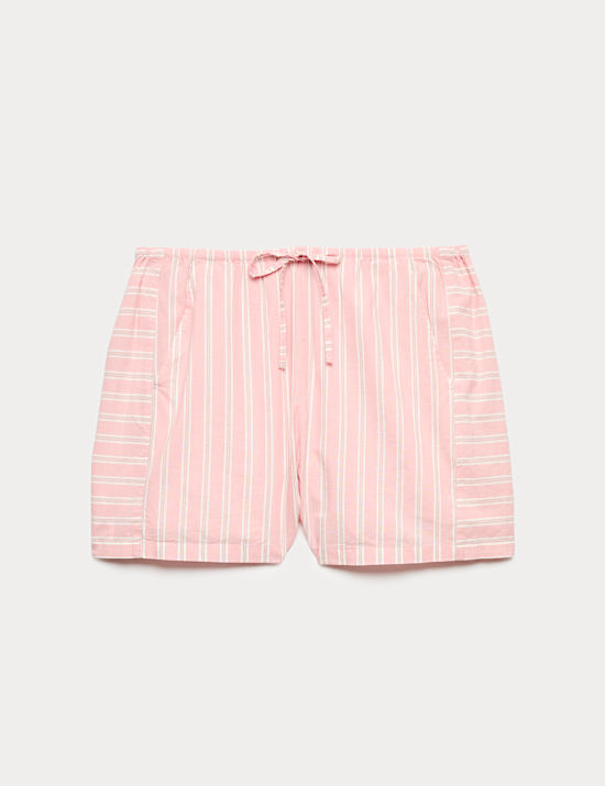 Pure Cotton Cambric Striped Pyjama Shorts