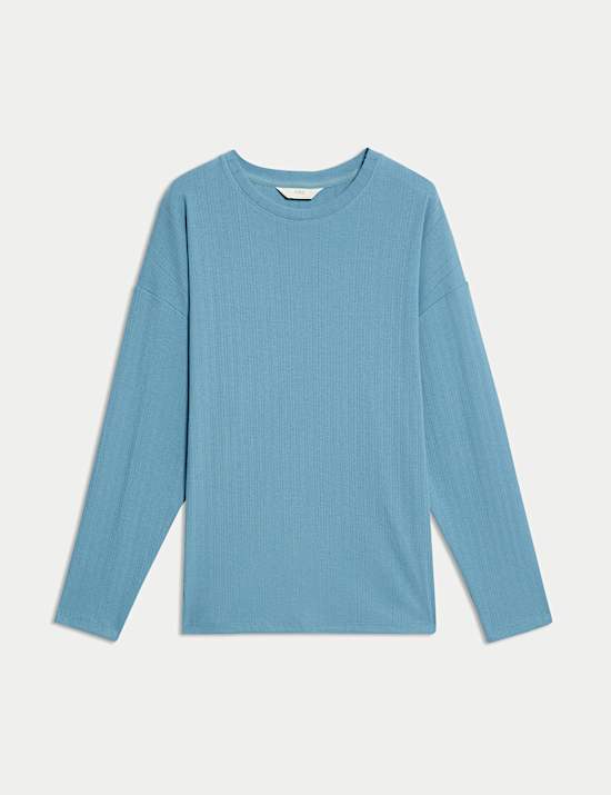 IBO RIB POINTELLE LONG SLEEVE TOP