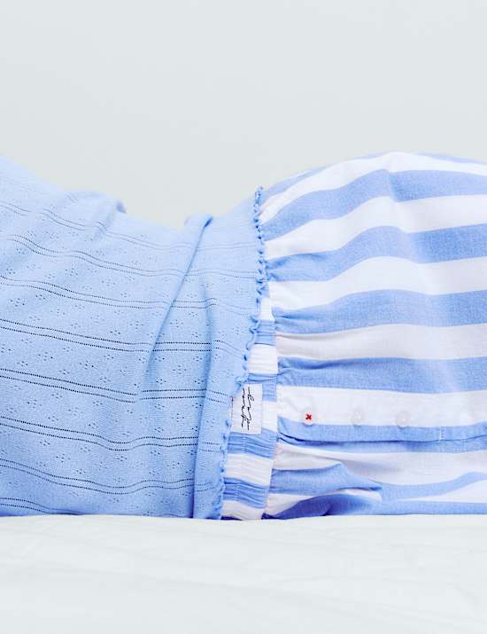 Gestreepte pyjama van zuiver katoen met short