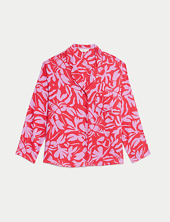 Pyjamatop van katoenmix met kreeftenprint