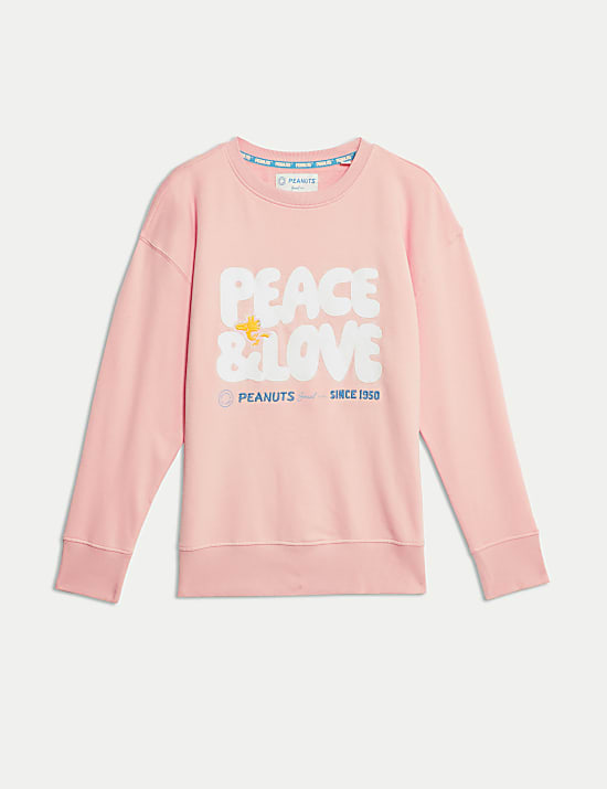 Katoenrijk casual sweatshirt met Peanuts™