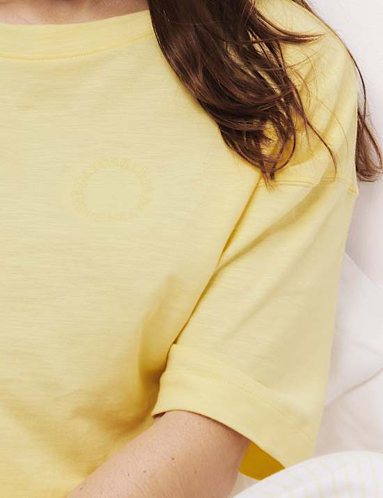 2pk Cool Comfort™ Embroidered Pyjama Tops