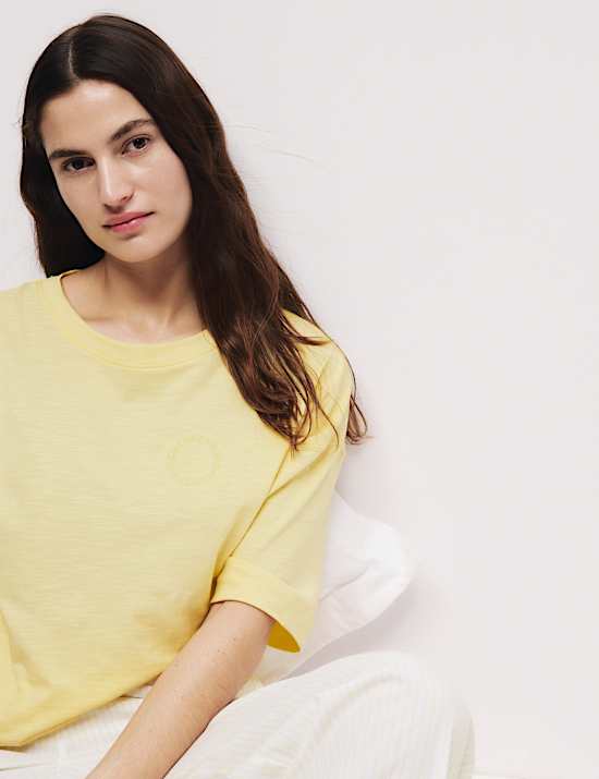 2pk Cool Comfort™ Embroidered Pyjama Tops