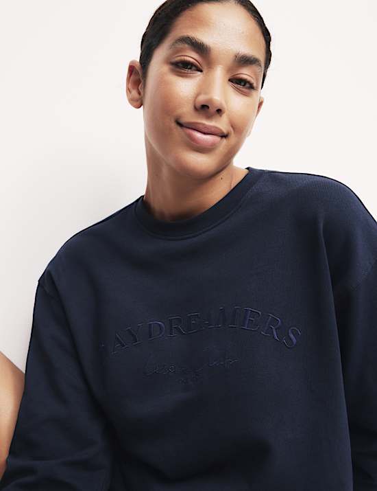 Zuiver katoenen loungesweater met Cool Comfort™