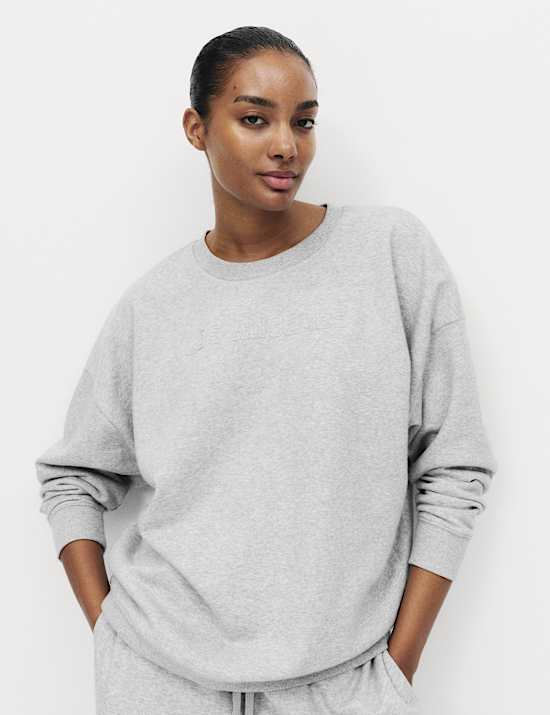 Cotton Rich Brushback Lounge Sweatshirt