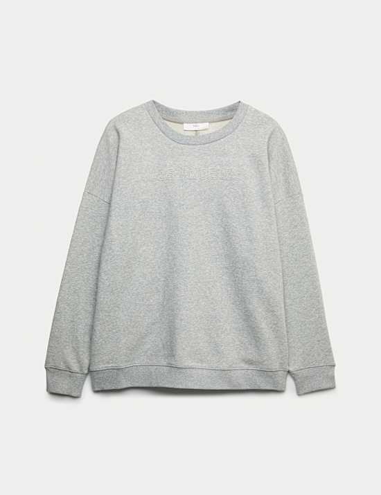 Cotton Rich Brushback Lounge Sweatshirt