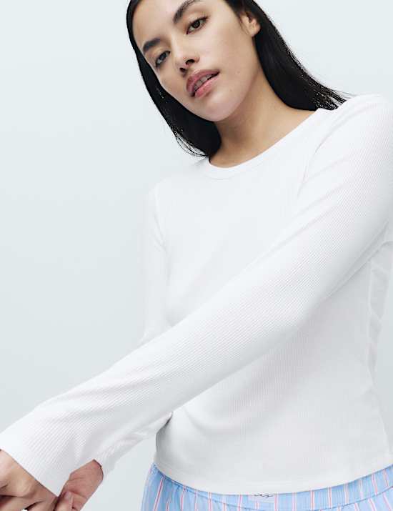 Cool Comfort&trade; Cotton Modal Rib Pyjama Top