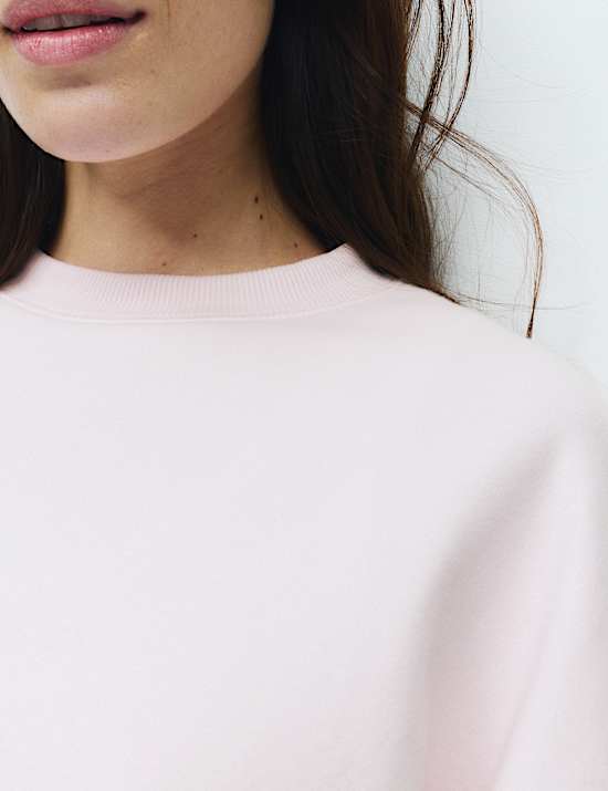 Cotton Rich Brushback Sweatshirt