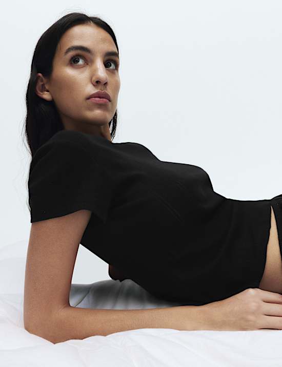 Puur katoenen pointelle-pyjamatop