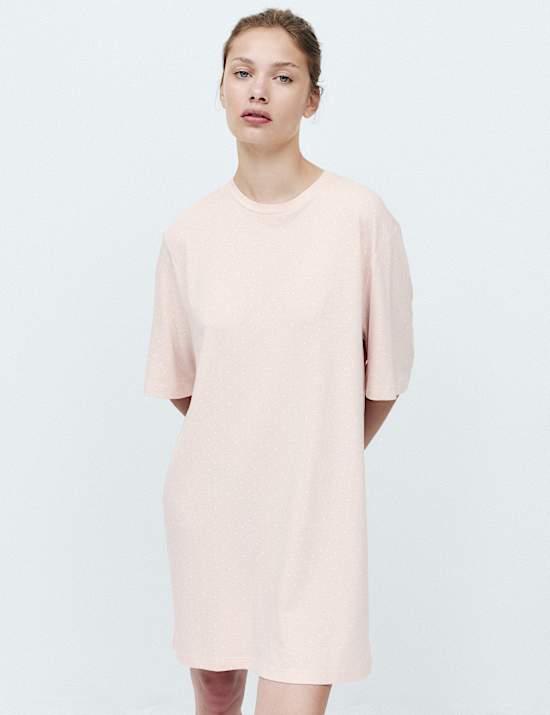 Cotton Modal Printed Relaxed Nightie