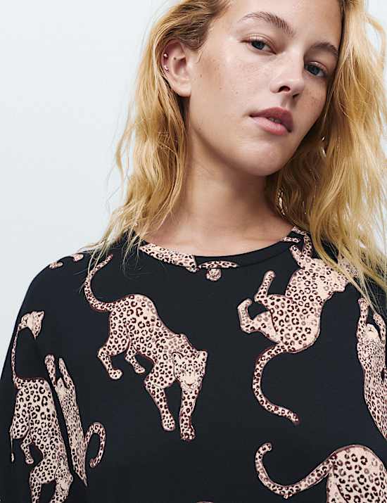 Cotton Modal Printed Relaxed Nightdress