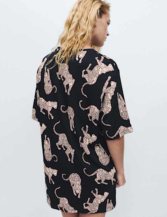 Cotton Modal Printed Relaxed Nightdress