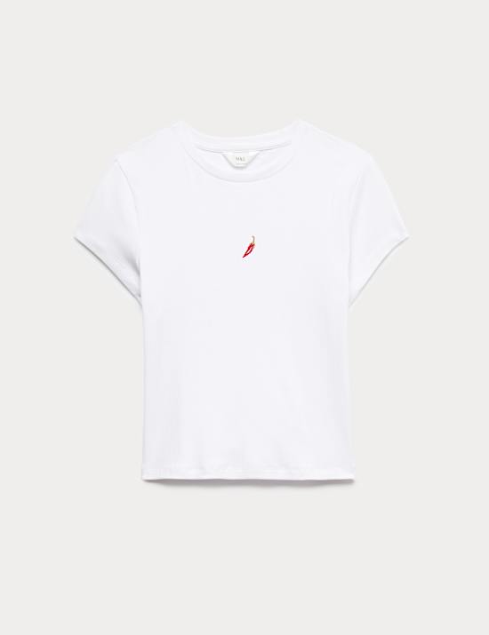 T-shirt de pyjama en coton et modal c&ocirc;tel&eacute;