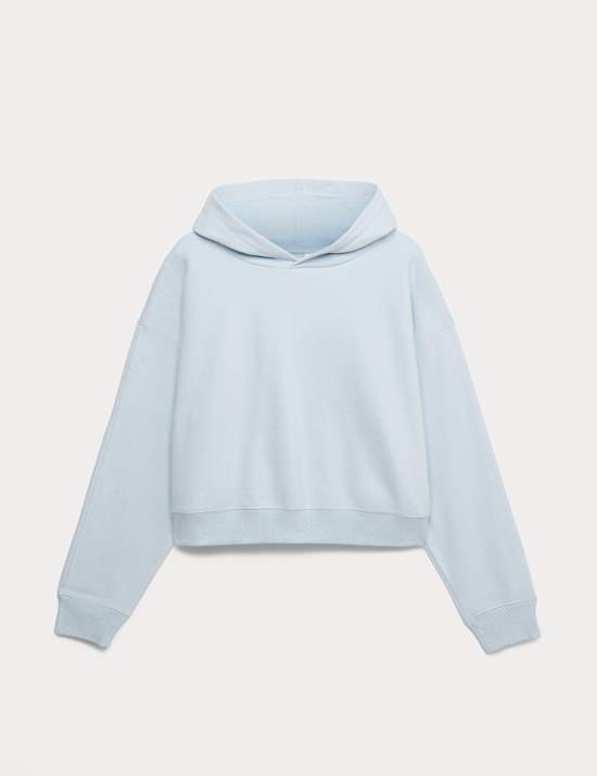 Domowa bluza z kapturem z przewagą czesanej bawełny