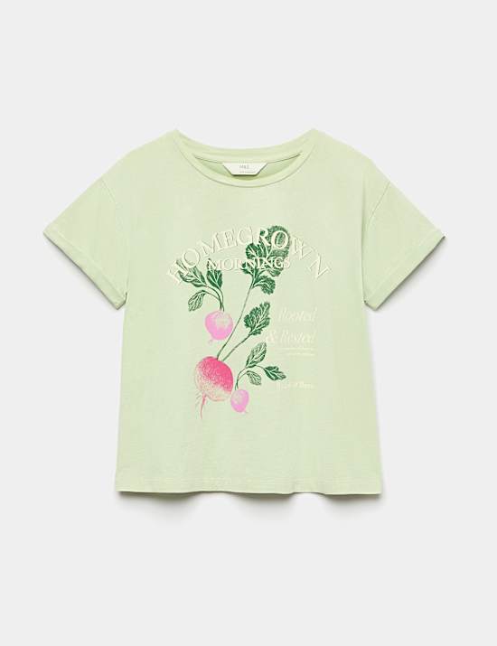 Jersey Washed Graphic Pyjama Top