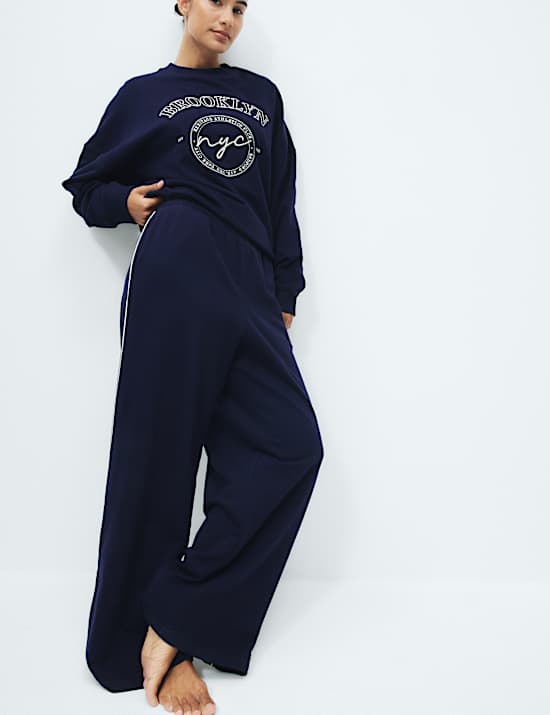 Cotton Rich Embroidered Loopback Sweatshirt