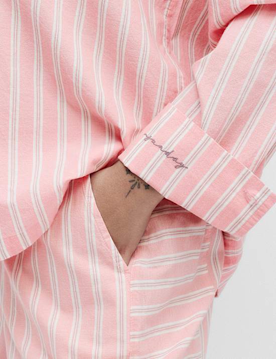 Pure Cotton Striped Pyjama Shirt