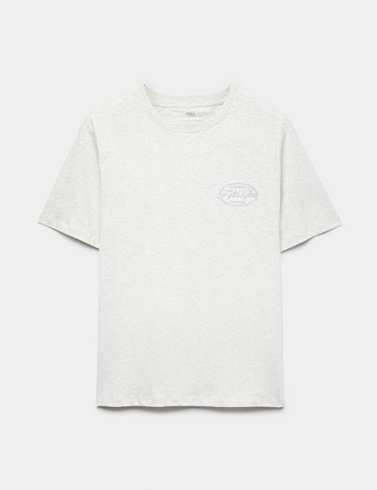 Pure Cotton Embroidered Slogan Pyjama Top
