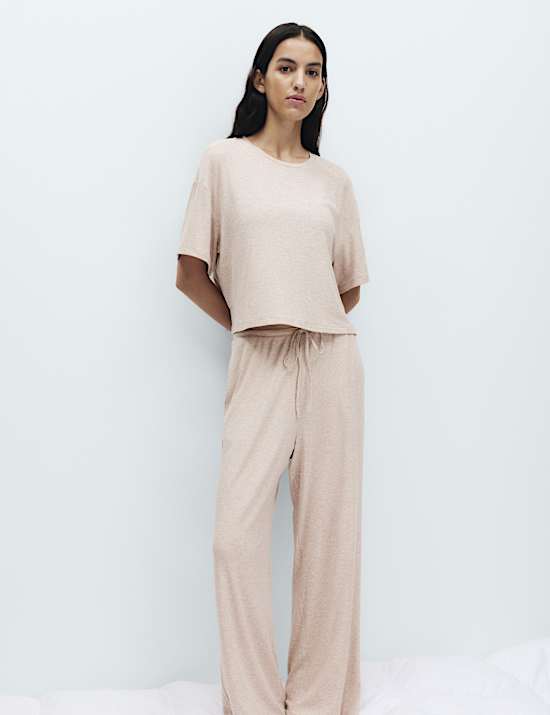 Modal Rich Ribbed Pyjama Top