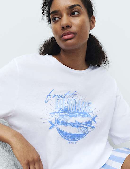 Cotton Modal Print Pyjama Top