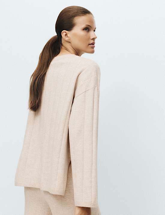 Knitted Long Sleeve Pyjama Top