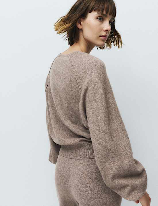 Knitted Oversized Henley Lounge Jumper
