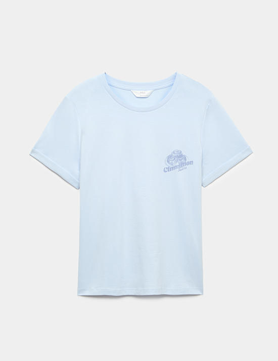 Pure Cotton Printed Short Pyjama Top