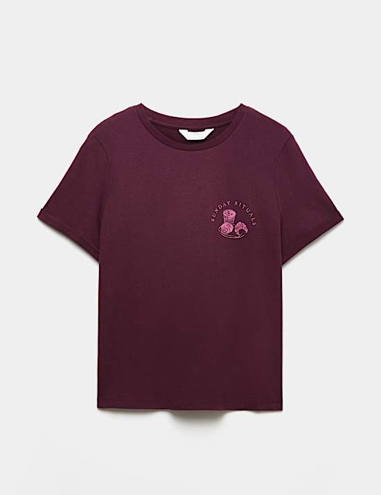 Pure Cotton Printed Short Pyjama Top