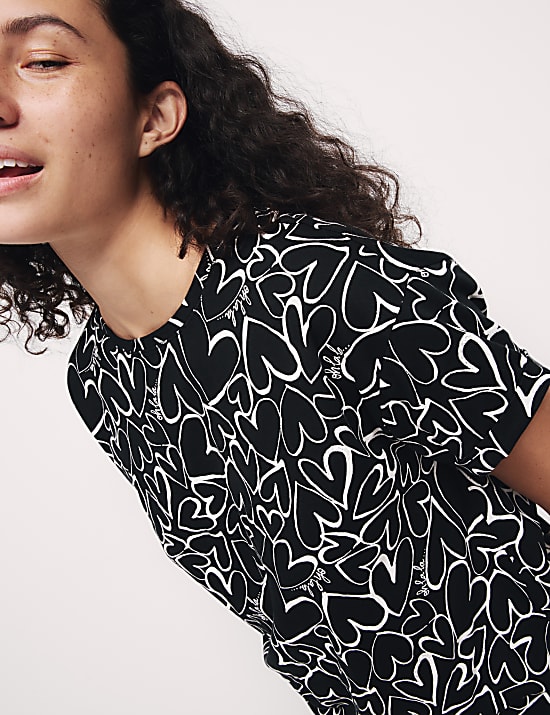 Cotton Rich Printed Pyjama Set