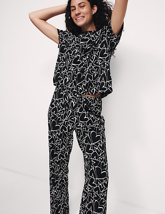 Cotton Rich Printed Pyjama Set