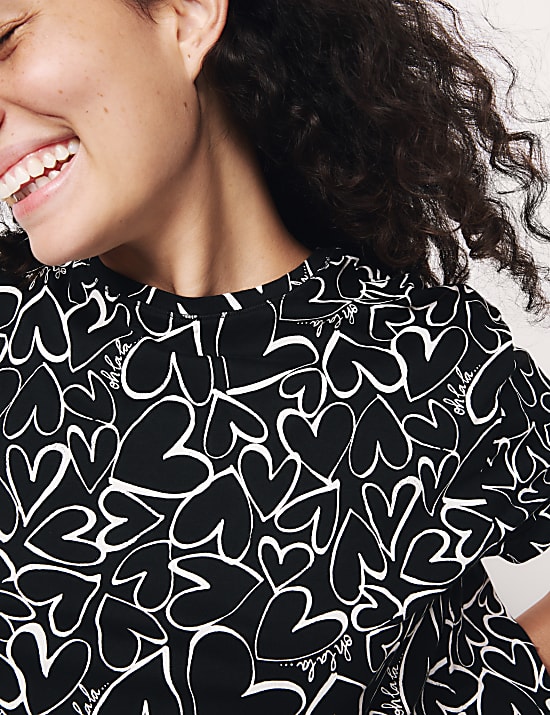 Cotton Rich Printed Pyjama Set