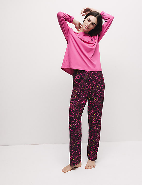 Pyjama en coton avec imprim&eacute;