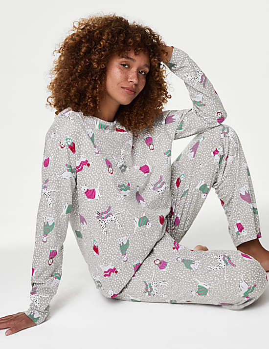 Cotton Rich Print Pyjama Set